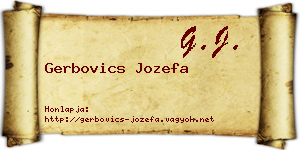 Gerbovics Jozefa névjegykártya